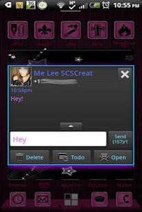 How to mod GO SMS - Blue N Purple Neon lastet apk for pc