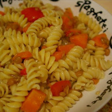 Penne With Rustic Lentil Sauce