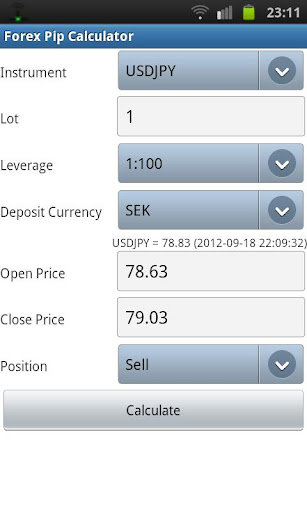 Forex Market Pip Calculator