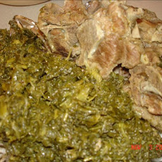 Neckbones and Collard Greens or Turnip Greens