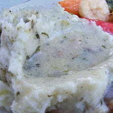 Mashed Potatoes Swirled With Pesto