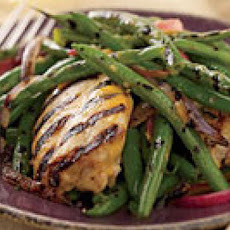 Hot-Sauce Chicken with Grilled Green Beans