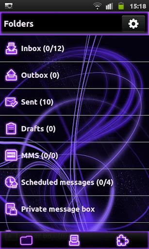 Neon Purple Style GO SMS PRO