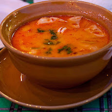 Hot and Sour Tomato Broth With Shrimp