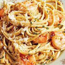 Poblano Cream Pasta with Shrimp