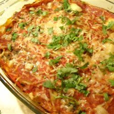 Cheesy Spinach Pasta Casserole