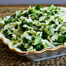 Val's Sweet Cabbage Slaw with Green Onion and Parsley