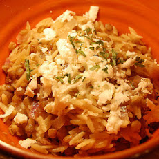 Greek-Style Lemony Rice and Orzo Pilaf With Feta