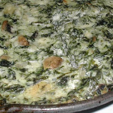 Crustless Dill Spinach Quiche With Mushrooms and Cheese