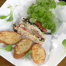 Peekytoe Crab, Fresh Asparagus and Roasted Tomato Terrine
