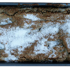 Black Sesame and Pear Tea Cake