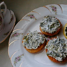 Canapes with Green Spread