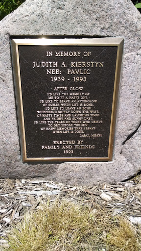 Judith Kierstyn Memorial Plaque