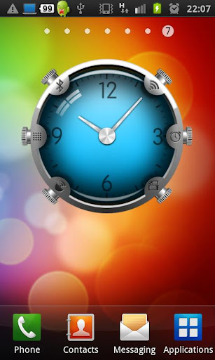 Colorful Glass Clock Widget