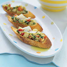 Artichoke-Arugula Crostini