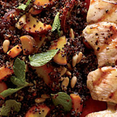 Warm Quinoa Salad with Carrots and Grilled Chicken