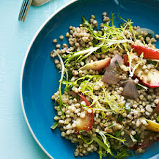Warm Buckwheat Salad with Roasted Shallots, Apples, and Frisée