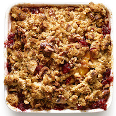 Apple-Raspberry Crumble with Oat-Walnut Topping
