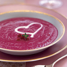Roasted Beet Soup with Crème Fraîche