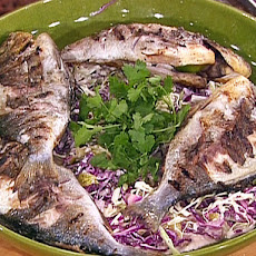Lime Marinated Dorado with Cilantro Cabbage