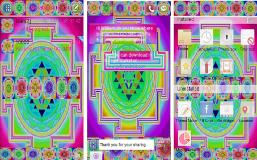 Go sms theme rainbow mandalas