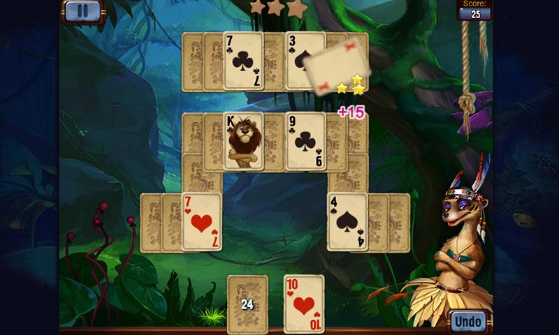 Android application Rainforest Solitaire screenshort