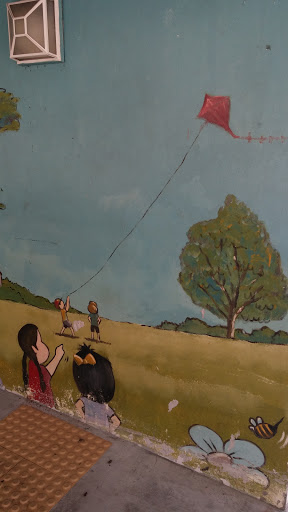 Kids Flying Kite Mural at Clementi Heights
