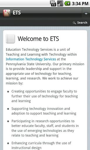 Penn State University ETS Test