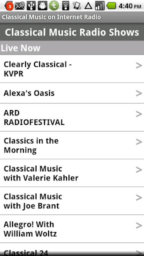 Classical Music Radio Shows