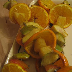 Fruit Kabobs With Curry Glaze