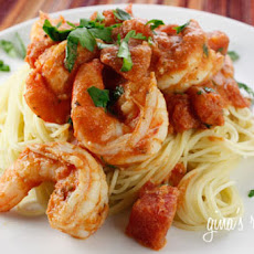 Angel Hair with Shrimp and Tomato Sauce
