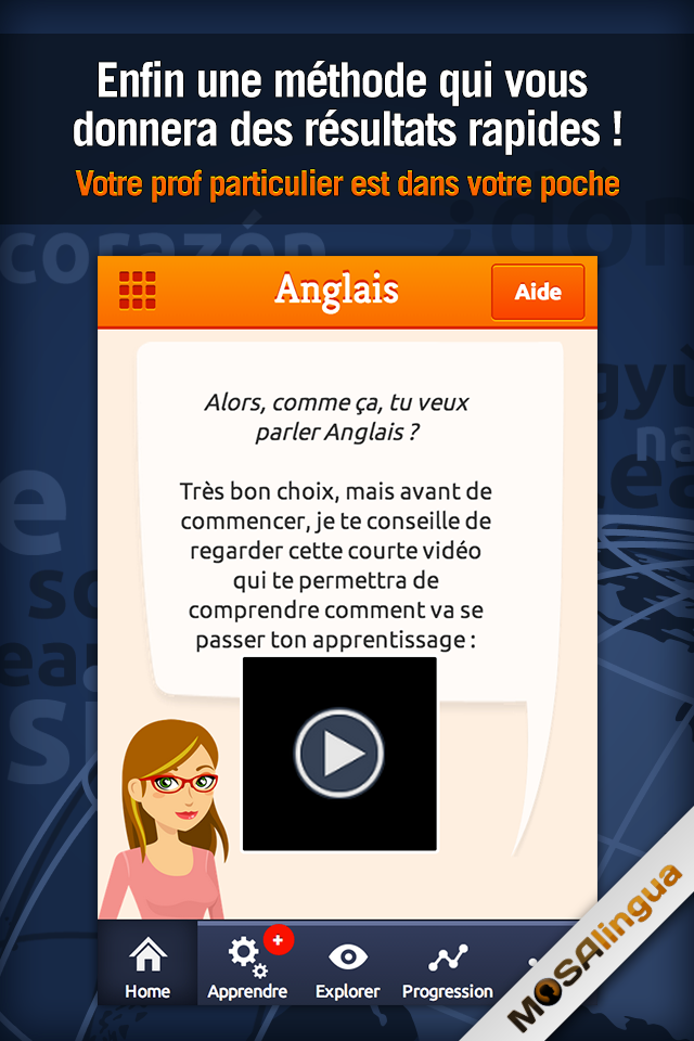 Android application Apprendre lAnglais screenshort
