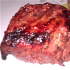 Beef Tenderloin Steaks Topped with Horseradish and Dijon Mustard