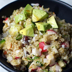 Golden Quinoa Salad with Radish, Dill & Avocado