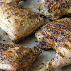 Grilled Chicken Legs with Dijon & White Wine Glaze