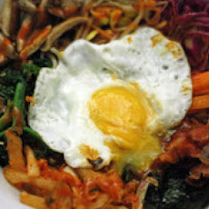 Bibimbap with Bacon and Kimchi