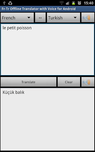 Fr-Tr Offline Translator
