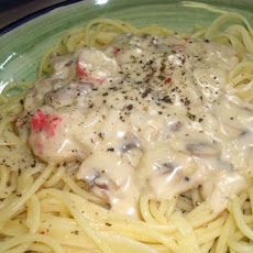 Mushroom and Crabmeat White Wine Sauce