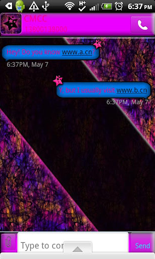 GO SMS THEME CrazyColor