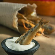 Beer-Battered Sardines with Wasabi Mayonnaise