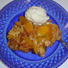 Crock Pot Peach Dump Dessert