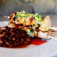 Maple Glazed Chicken Kabobs with Sweet Jalapeno Salsa