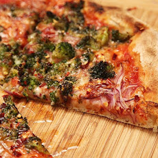 Caramelized Broccoli and Red Onion Pizza