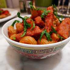 Cook the Book: Farro Pasta with Spicy Salami Tomato Sauce and Fresh Mint
