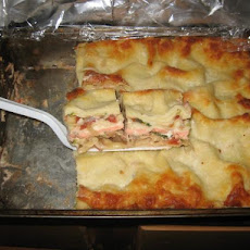 Salmon Lasagna W/Cheese Sauce