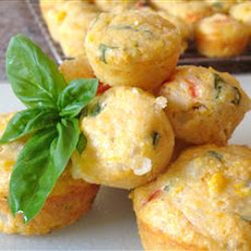 Basil, Roasted Peppers and Monterey Jack Cornbread