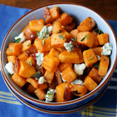 Butternut Squash with Bacon and Blue Cheese