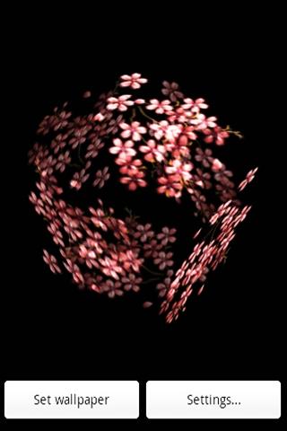 3D Luminous sakura