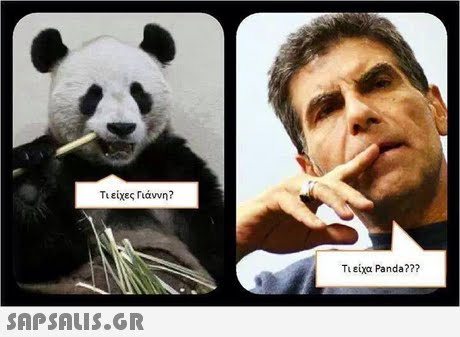 Τι είχες Γιάννη? Τι είχα Panda??? 