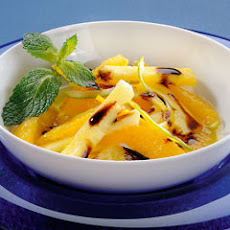 Pineapple And Orange With Bertolli Italian Glaze With Balsamic Vinegar Of Modena